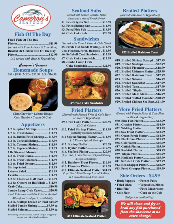 Takeout Menu