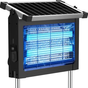 Solar Bug Zapper Outdoor. 4500V Mosquito Zapper Waterproof with Panel Sensor Electric Fly Zapper Rechargeable Mosquito Killer with 10FT Extension Cord. Fly Trap Ideal for Patio. Backyard. Camping : Patio. Lawn & Garden